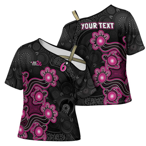 Personalised Sydney Sixers NAIDOC Week 2026 Cross Shoulder Shirt Sea Turtles Aboriginal Art
