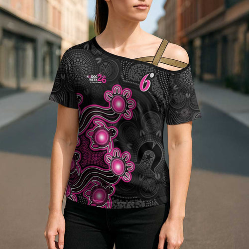 Personalised Sydney Sixers NAIDOC Week 2026 Cross Shoulder Shirt Sea Turtles Aboriginal Art