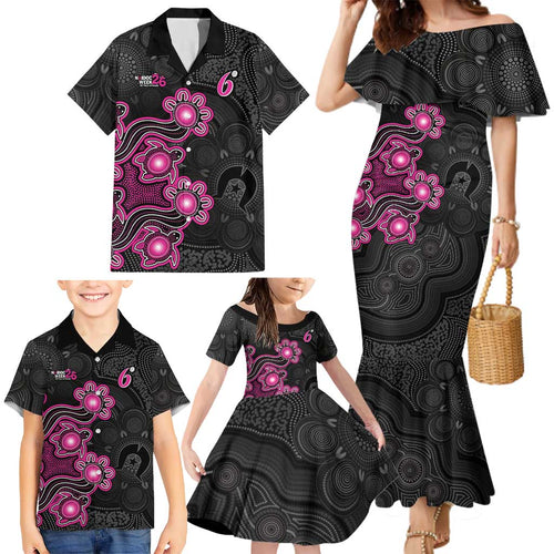 Personalised Sydney Sixers NAIDOC Week 2026 Family Matching Mermaid Dress and Hawaiian Shirt Sea Turtles Aboriginal Art