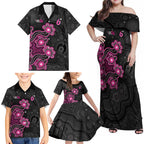 Personalised Sydney Sixers NAIDOC Week 2026 Family Matching Off Shoulder Maxi Dress and Hawaiian Shirt Sea Turtles Aboriginal Art