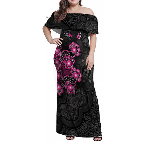 Personalised Sydney Sixers NAIDOC Week 2026 Family Matching Off Shoulder Maxi Dress and Hawaiian Shirt Sea Turtles Aboriginal Art