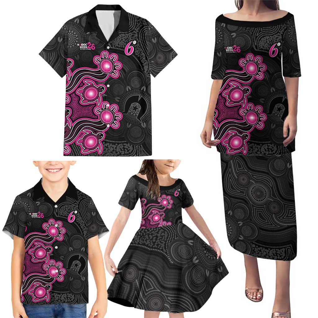 Personalised Sydney Sixers NAIDOC Week 2026 Family Matching Puletasi and Hawaiian Shirt Sea Turtles Aboriginal Art