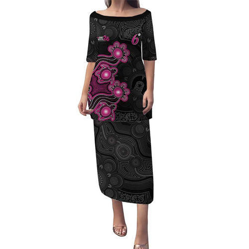 Personalised Sydney Sixers NAIDOC Week 2026 Family Matching Puletasi and Hawaiian Shirt Sea Turtles Aboriginal Art