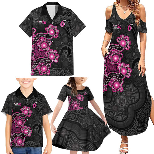 Personalised Sydney Sixers NAIDOC Week 2026 Family Matching Summer Maxi Dress and Hawaiian Shirt Sea Turtles Aboriginal Art