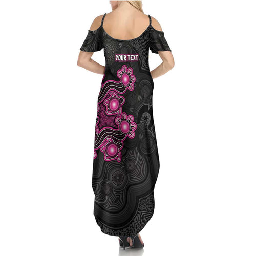 Personalised Sydney Sixers NAIDOC Week 2026 Family Matching Summer Maxi Dress and Hawaiian Shirt Sea Turtles Aboriginal Art