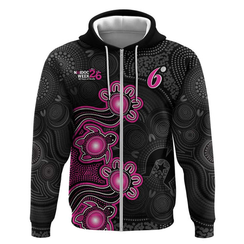 Personalised Sydney Sixers NAIDOC Week 2026 Hoodie Sea Turtles Aboriginal Art