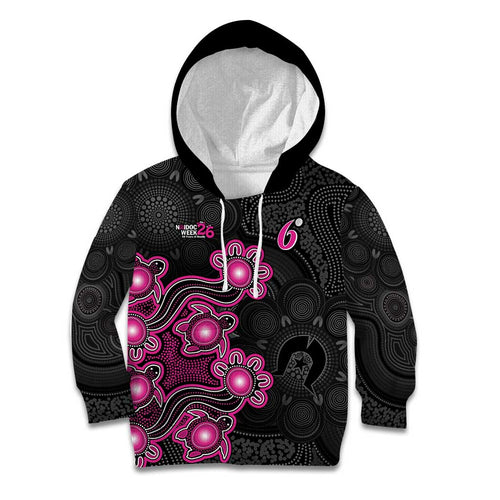 Personalised Sydney Sixers NAIDOC Week 2026 Kid Hoodie Sea Turtles Aboriginal Art