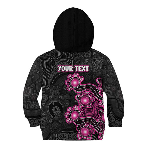 Personalised Sydney Sixers NAIDOC Week 2026 Kid Hoodie Sea Turtles Aboriginal Art