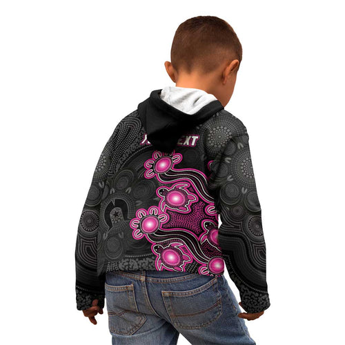 Personalised Sydney Sixers NAIDOC Week 2026 Kid Hoodie Sea Turtles Aboriginal Art