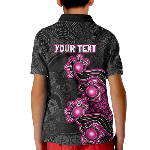 Personalised Sydney Sixers NAIDOC Week 2026 Kid Polo Shirt Sea Turtles Aboriginal Art