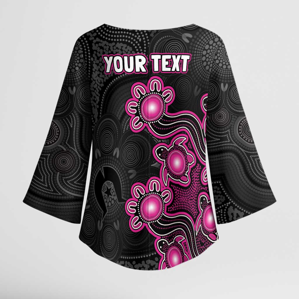 Personalised Sydney Sixers NAIDOC Week 2026 Kimono Sleeve Blouse Sea Turtles Aboriginal Art