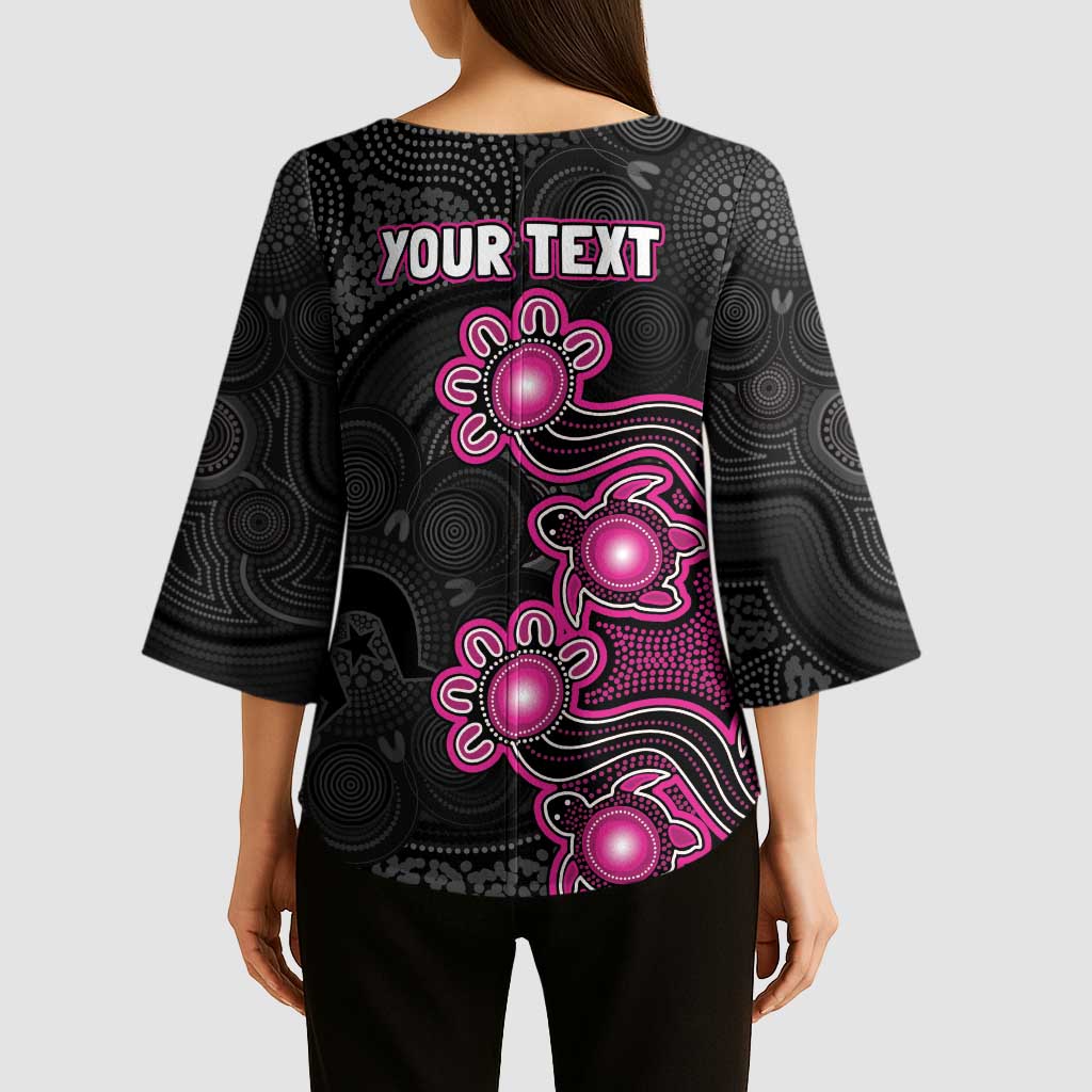 Personalised Sydney Sixers NAIDOC Week 2026 Kimono Sleeve Blouse Sea Turtles Aboriginal Art