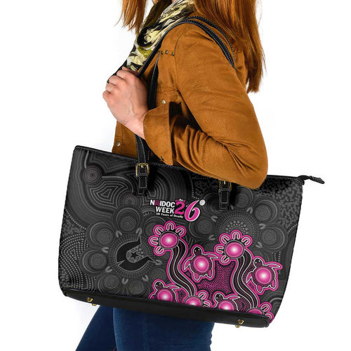 Sydney Sixers NAIDOC Week 2026 Leather Tote Bag Sea Turtles Aboriginal Art