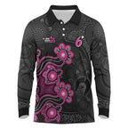 Personalised Sydney Sixers NAIDOC Week 2026 Long Sleeve Polo Shirt Sea Turtles Aboriginal Art