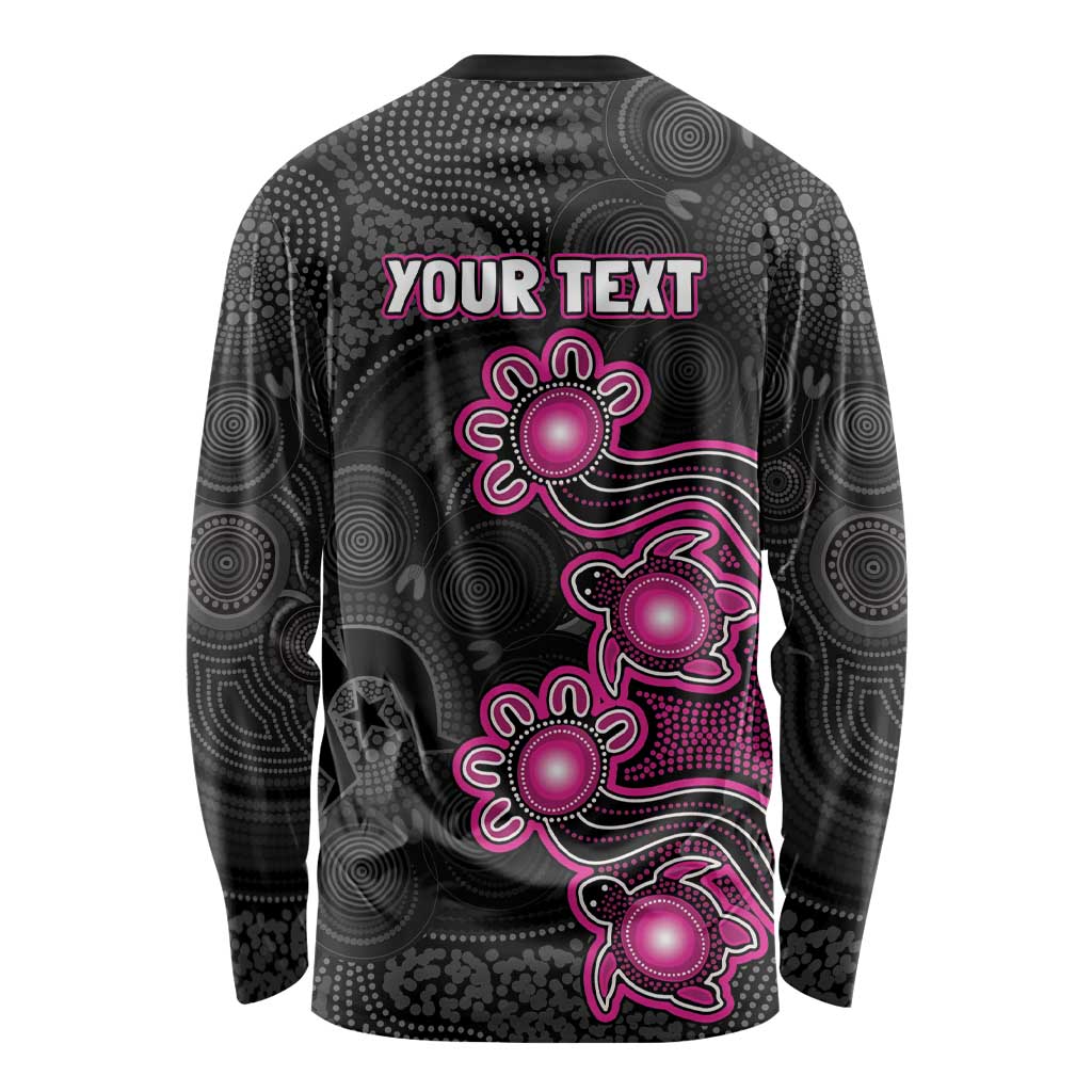 Personalised Sydney Sixers NAIDOC Week 2026 Long Sleeve Shirt Sea Turtles Aboriginal Art