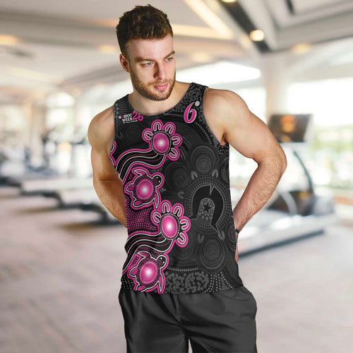 Personalised Sydney Sixers NAIDOC Week 2026 Men Tank Top Sea Turtles Aboriginal Art