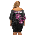 Personalised Sydney Sixers NAIDOC Week 2026 Off Shoulder Short Dress Sea Turtles Aboriginal Art