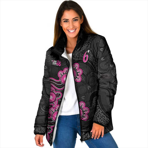 Personalised Sydney Sixers NAIDOC Week 2026 Padded Jacket Sea Turtles Aboriginal Art