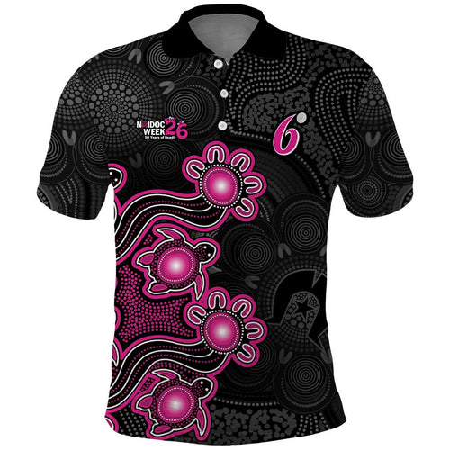Personalised Sydney Sixers NAIDOC Week 2026 Polo Shirt Sea Turtles Aboriginal Art