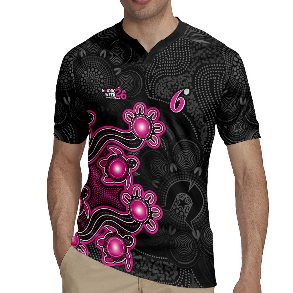 Personalised Sydney Sixers NAIDOC Week 2026 Rugby Jersey Sea Turtles Aboriginal Art