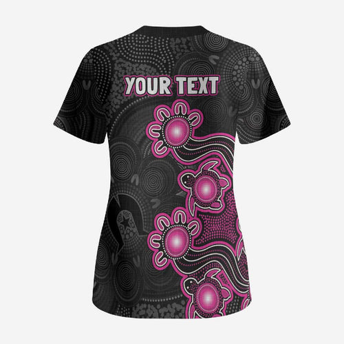 Personalised Sydney Sixers NAIDOC Week 2026 Scrub Top Sea Turtles Aboriginal Art