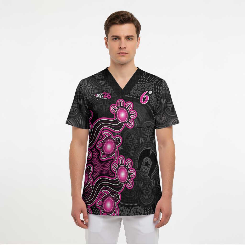 Personalised Sydney Sixers NAIDOC Week 2026 Scrub Top Sea Turtles Aboriginal Art