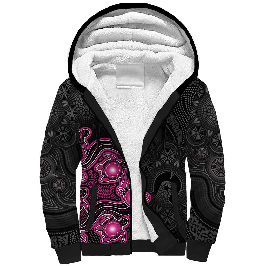 Personalised Sydney Sixers NAIDOC Week 2026 Sherpa Hoodie Sea Turtles Aboriginal Art