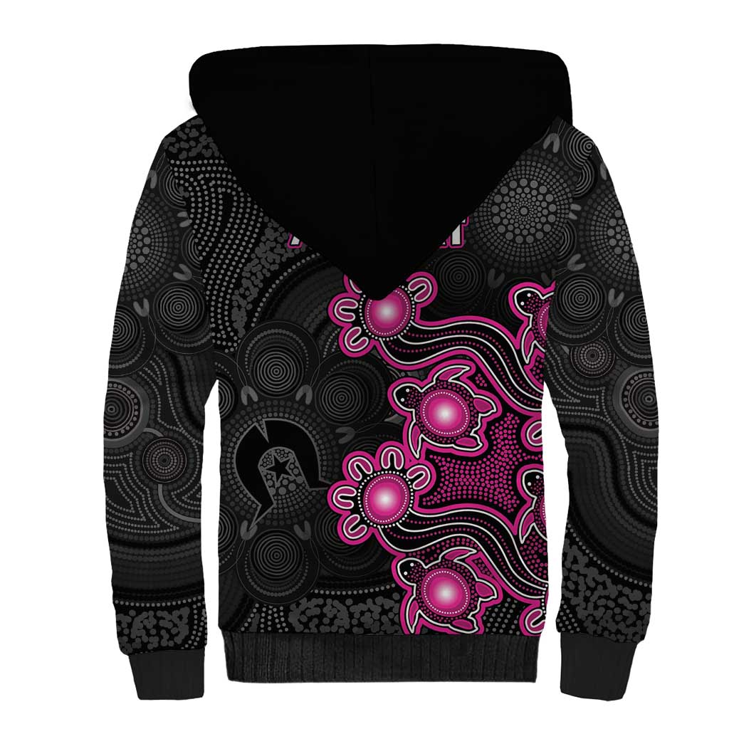 Personalised Sydney Sixers NAIDOC Week 2026 Sherpa Hoodie Sea Turtles Aboriginal Art