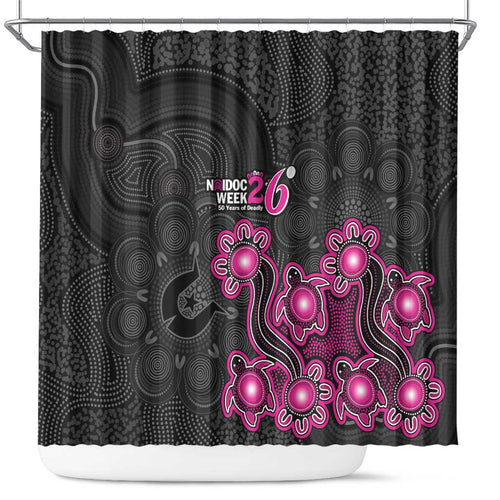 Sydney Sixers NAIDOC Week 2026 Shower Curtain Sea Turtles Aboriginal Art
