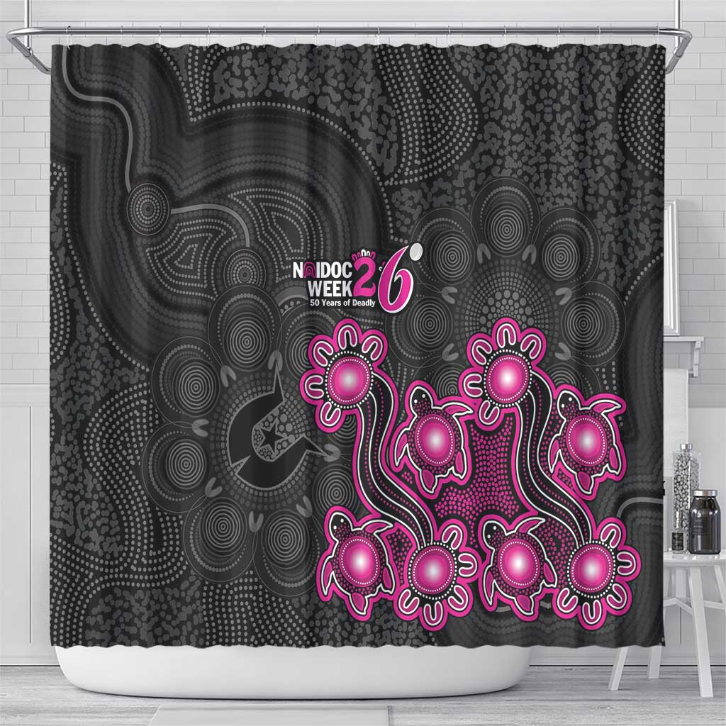Sydney Sixers NAIDOC Week 2026 Shower Curtain Sea Turtles Aboriginal Art