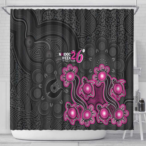 Sydney Sixers NAIDOC Week 2026 Shower Curtain Sea Turtles Aboriginal Art