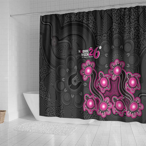 Sydney Sixers NAIDOC Week 2026 Shower Curtain Sea Turtles Aboriginal Art