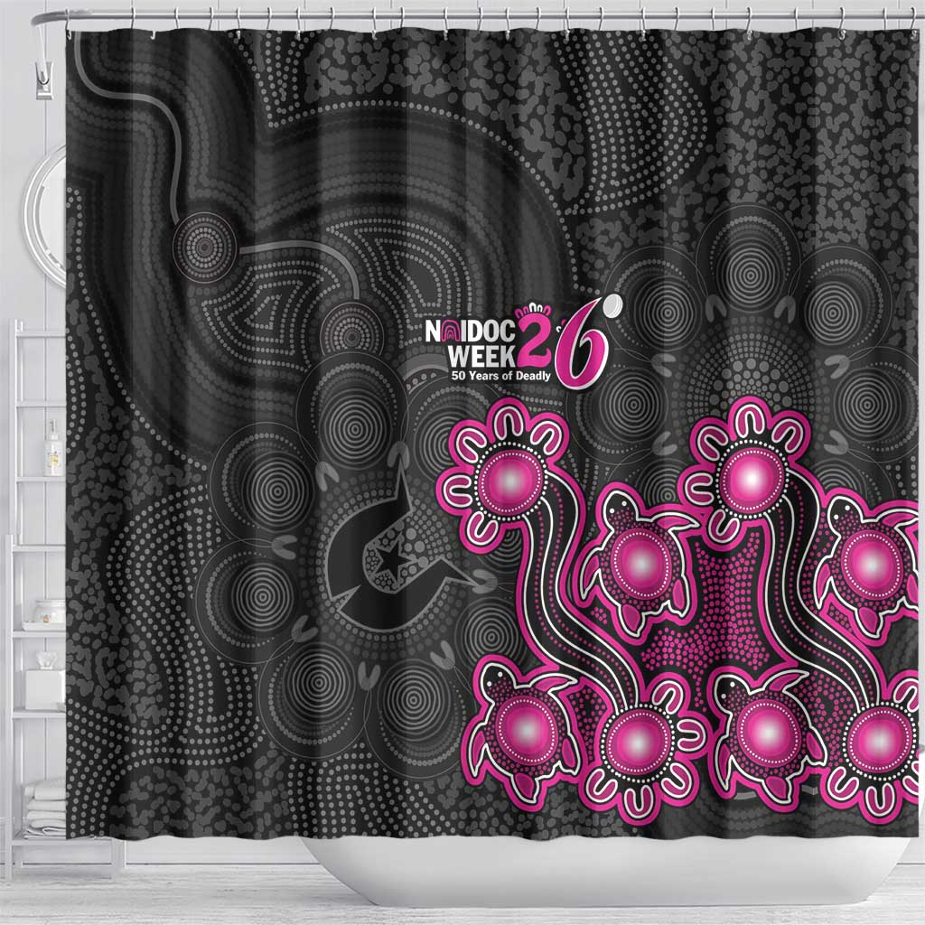 Sydney Sixers NAIDOC Week 2026 Shower Curtain Sea Turtles Aboriginal Art