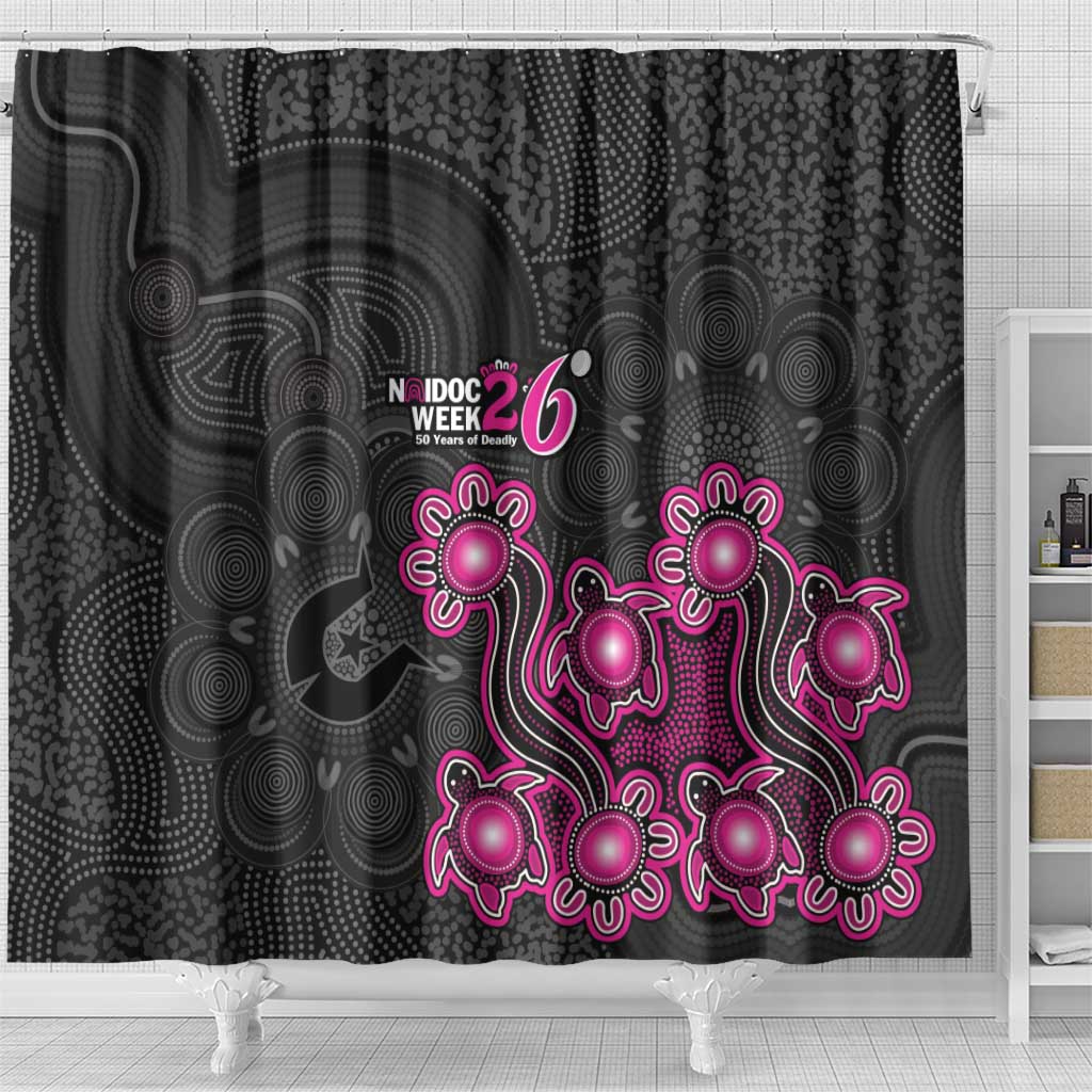 Sydney Sixers NAIDOC Week 2026 Shower Curtain Sea Turtles Aboriginal Art