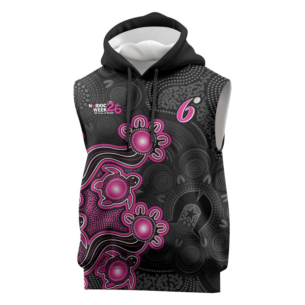 Personalised Sydney Sixers NAIDOC Week 2026 Sleeveless Hoodie Sea Turtles Aboriginal Art