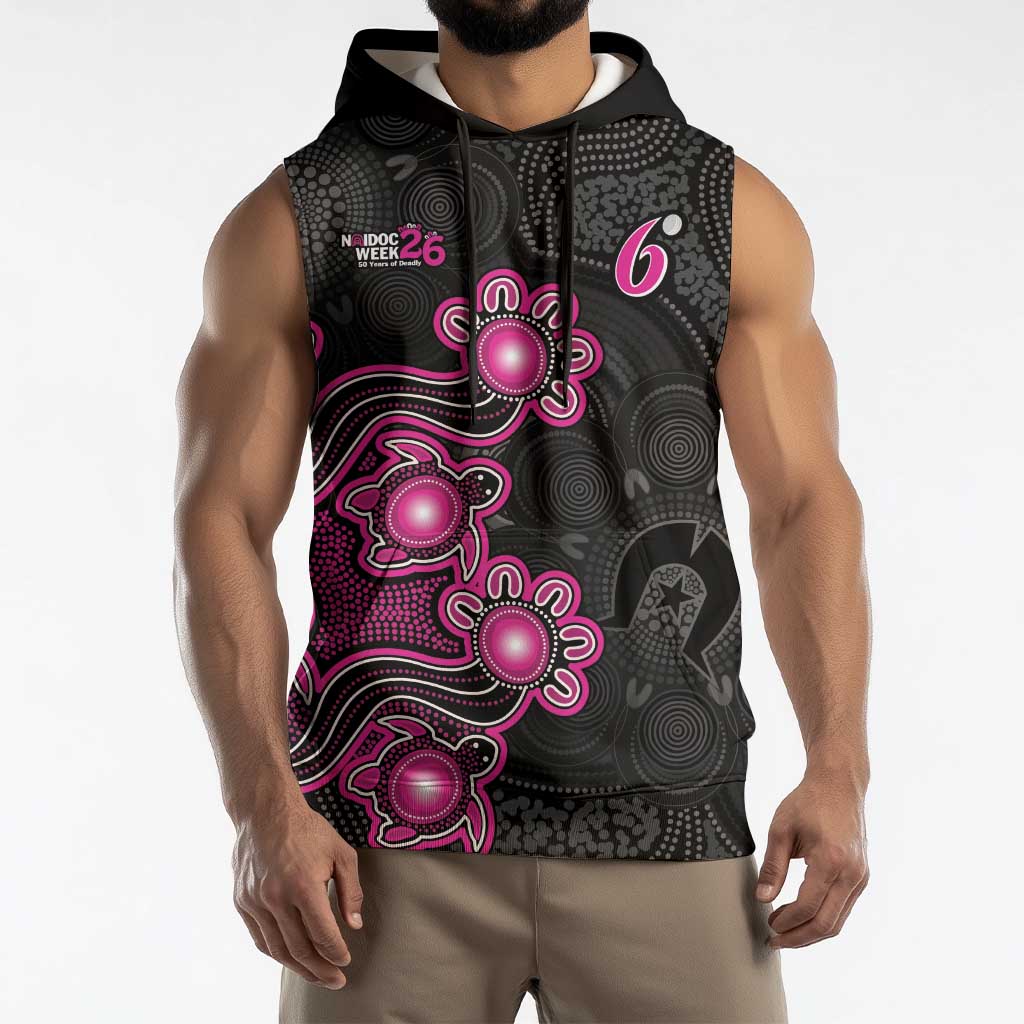 Personalised Sydney Sixers NAIDOC Week 2026 Sleeveless Hoodie Sea Turtles Aboriginal Art