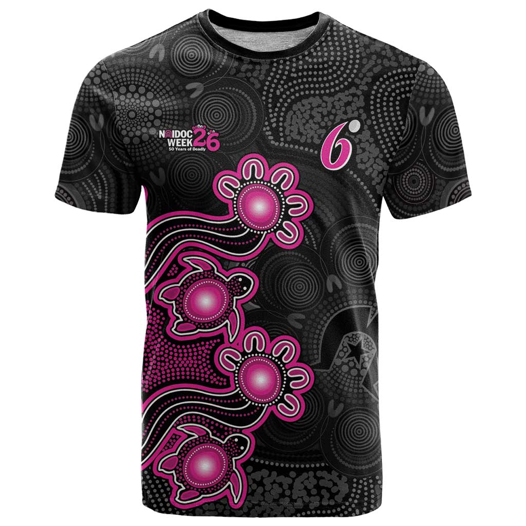 Personalised Sydney Sixers NAIDOC Week 2026 T Shirt Sea Turtles Aboriginal Art