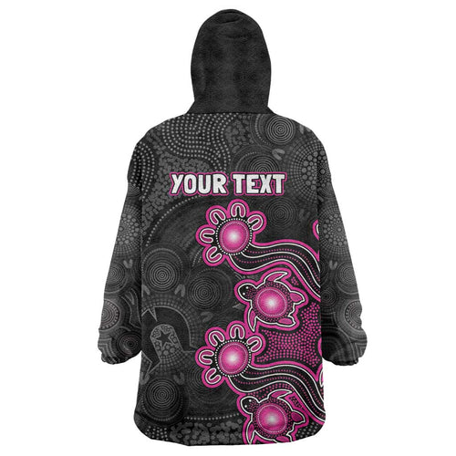 Personalised Sydney Sixers NAIDOC Week 2026 Wearable Blanket Hoodie Sea Turtles Aboriginal Art