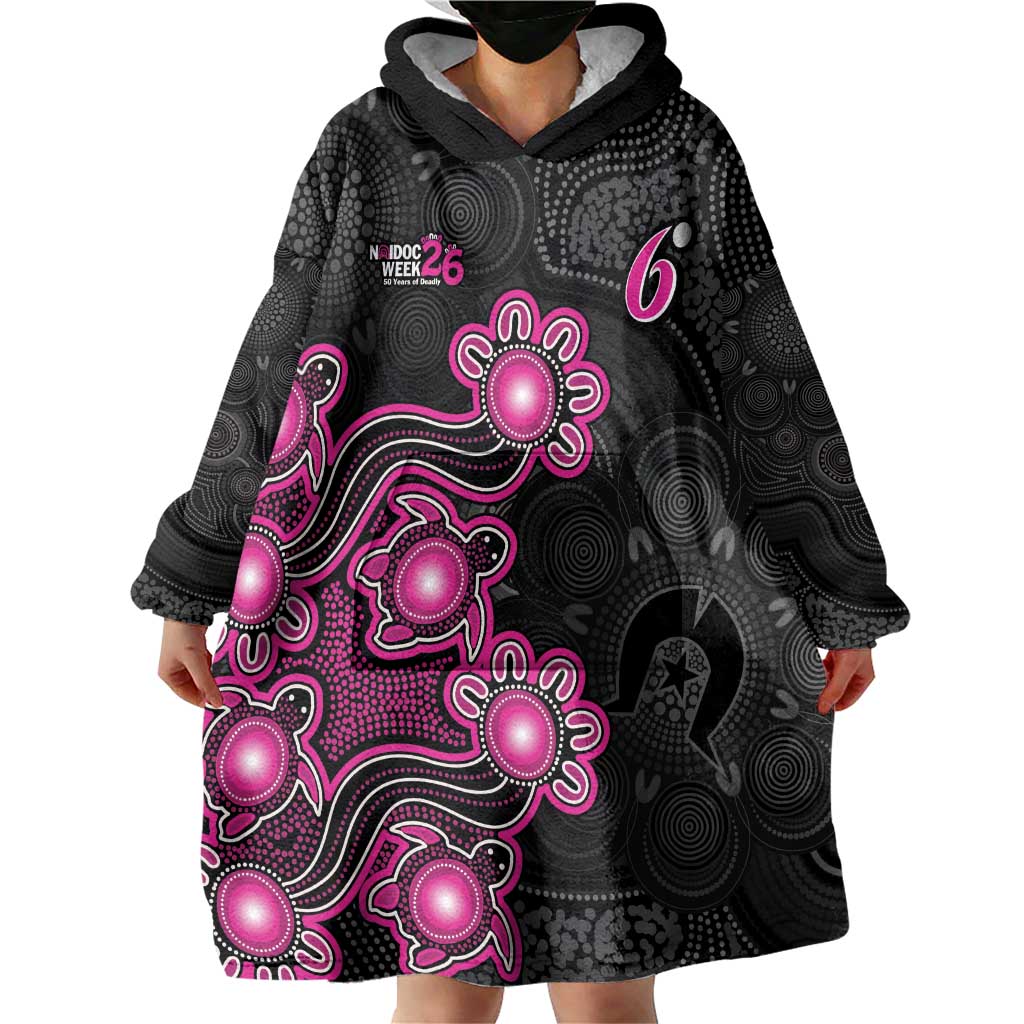 Personalised Sydney Sixers NAIDOC Week 2026 Wearable Blanket Hoodie Sea Turtles Aboriginal Art