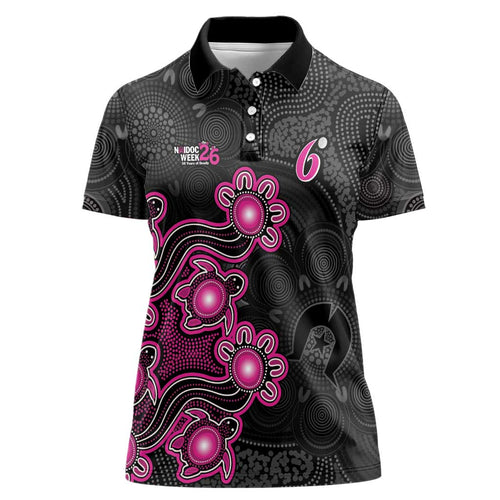 Personalised Sydney Sixers NAIDOC Week 2026 Women Polo Shirt Sea Turtles Aboriginal Art