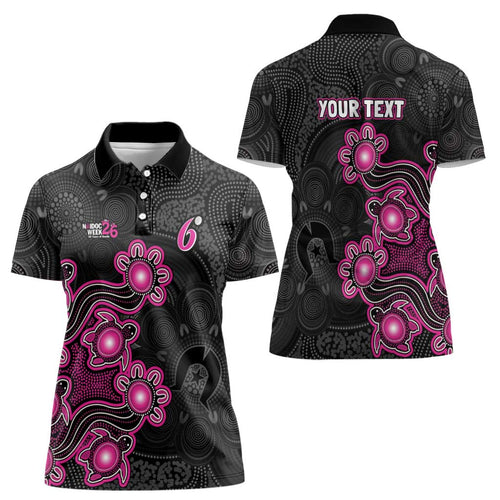 Personalised Sydney Sixers NAIDOC Week 2026 Women Polo Shirt Sea Turtles Aboriginal Art