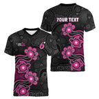 Personalised Sydney Sixers NAIDOC Week 2026 Women V-Neck T-Shirt Sea Turtles Aboriginal Art