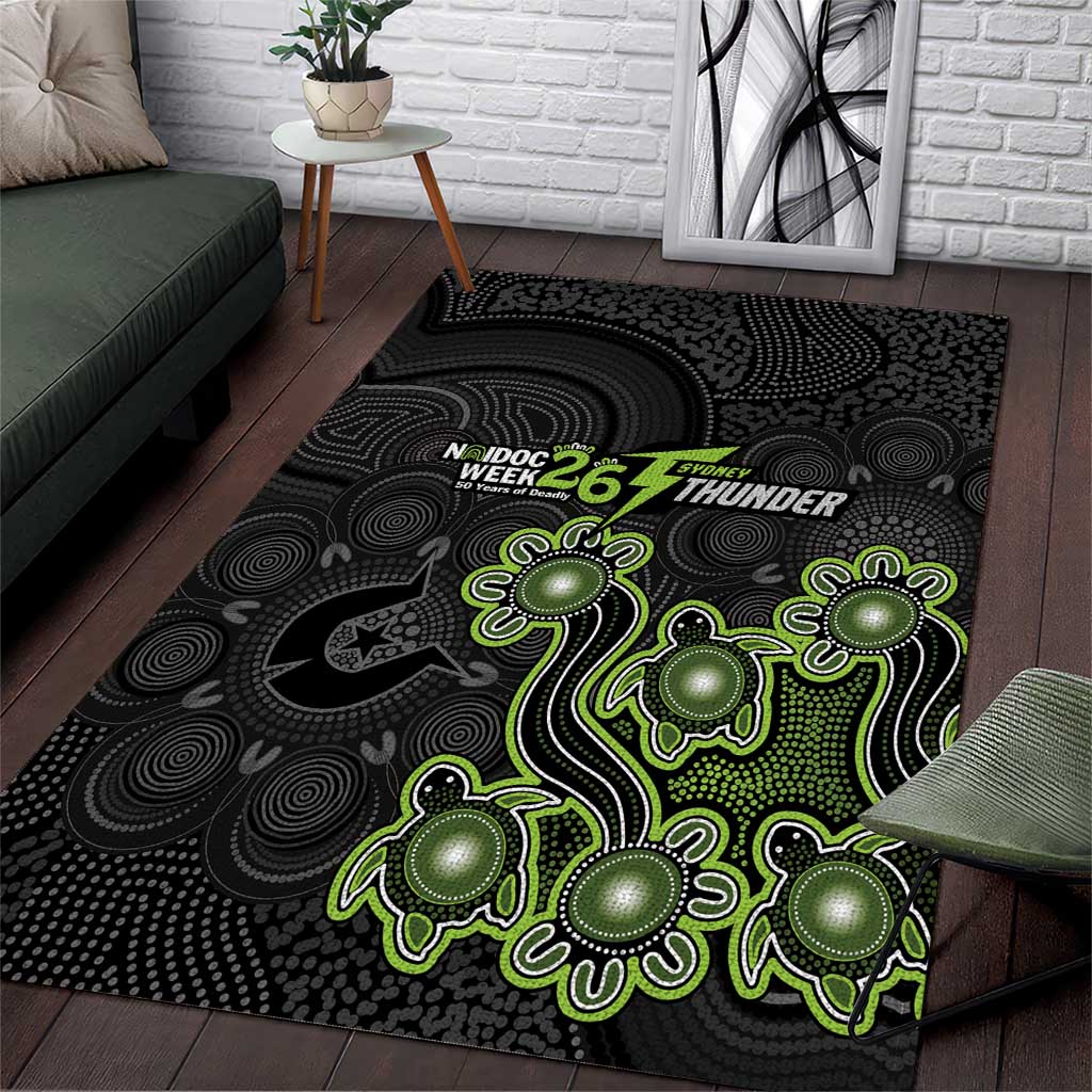 Sydney Thunder NAIDOC Week 2026 Area Rug Sea Turtles Aboriginal Art