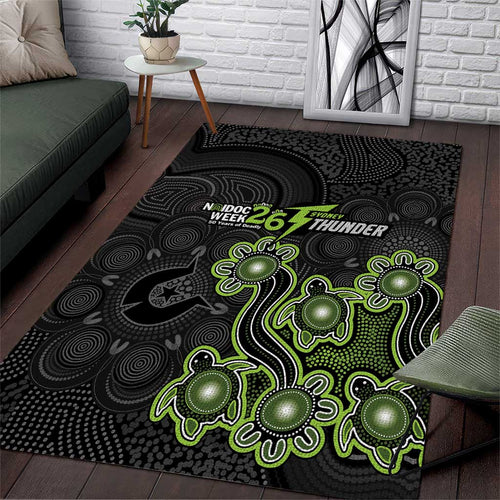 Sydney Thunder NAIDOC Week 2026 Area Rug Sea Turtles Aboriginal Art