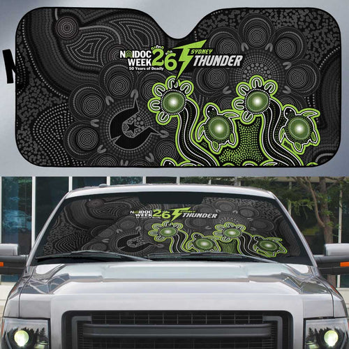 Sydney Thunder NAIDOC Week 2026 Auto Sun Shade Sea Turtles Aboriginal Art