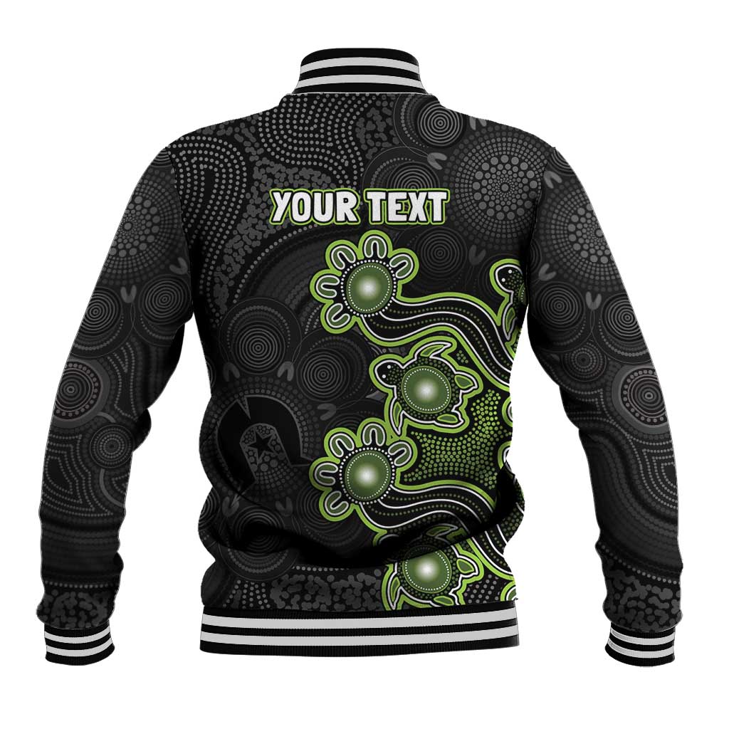 Personalised Sydney Thunder NAIDOC Week 2026 Baseball Jacket Sea Turtles Aboriginal Art