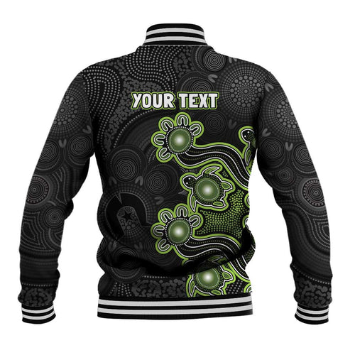 Personalised Sydney Thunder NAIDOC Week 2026 Baseball Jacket Sea Turtles Aboriginal Art