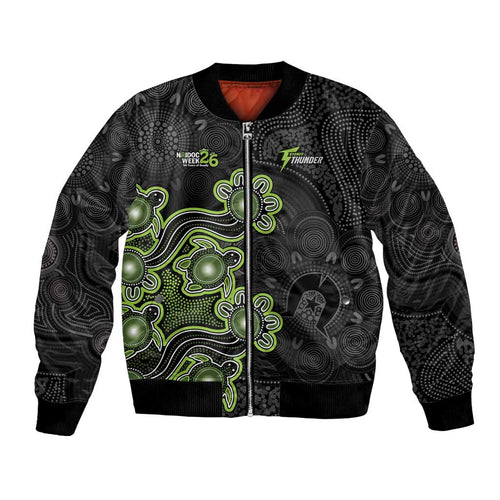 Personalised Sydney Thunder NAIDOC Week 2026 Bomber Jacket Sea Turtles Aboriginal Art