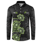 Personalised Sydney Thunder NAIDOC Week 2026 Button Sweatshirt Sea Turtles Aboriginal Art