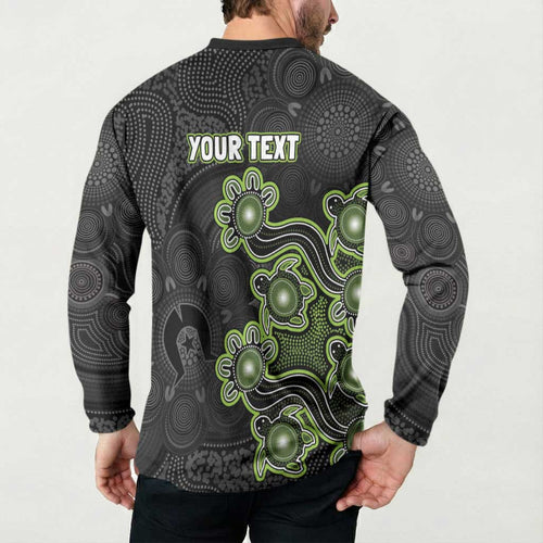 Personalised Sydney Thunder NAIDOC Week 2026 Button Sweatshirt Sea Turtles Aboriginal Art